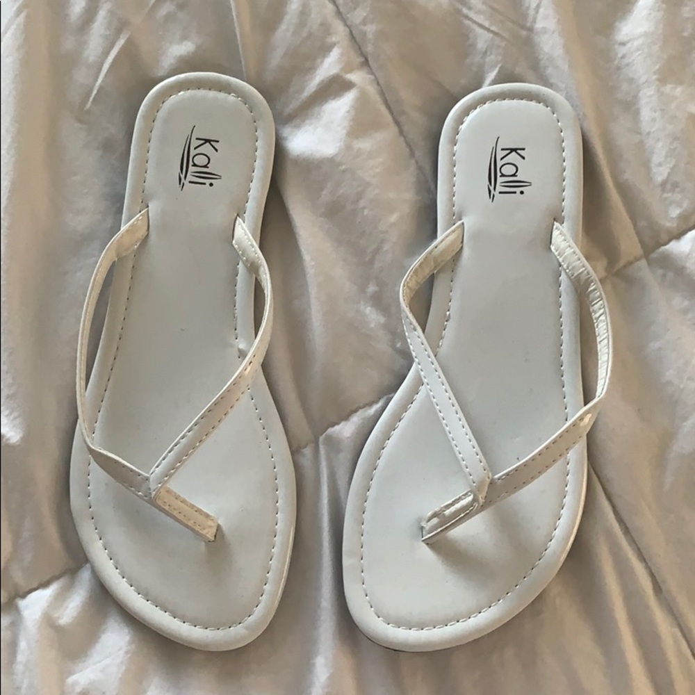 White flip flops